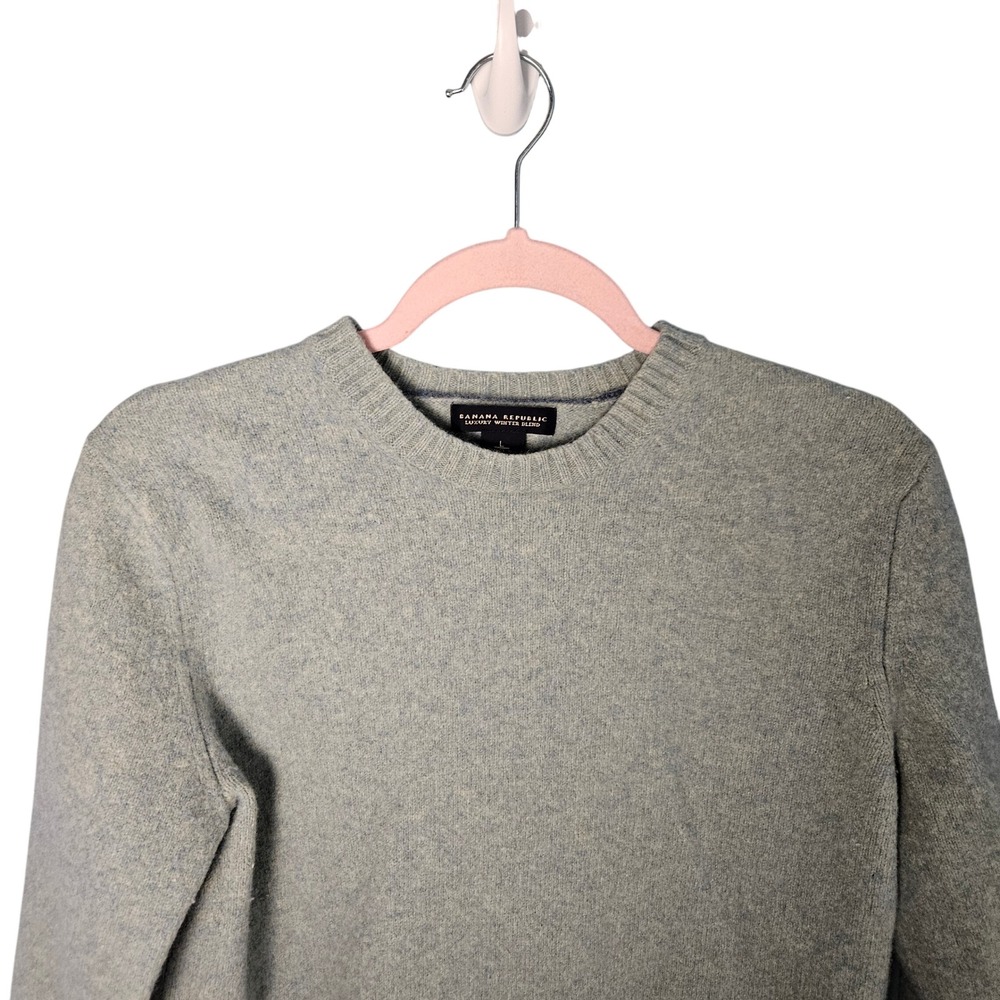 Banana Republic Green Luxery Winter Blend Sweater Large Wool Cashmere‎ Angora - Picture 3 of 4